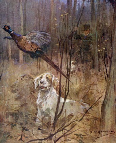 Pheasant shooting old style by George Denholm Armour