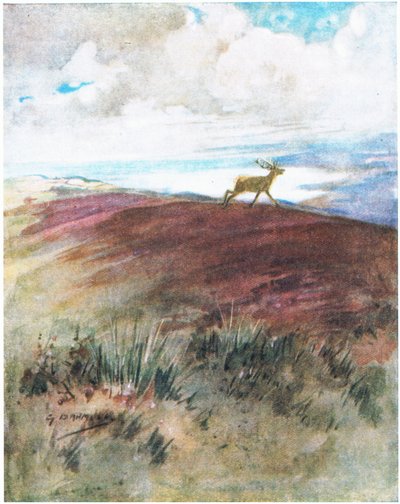 The air was close and heavy as he cantered down from the ridge by George Denholm Armour