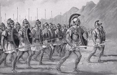 A Macedonian Phalanx, illustration from 
