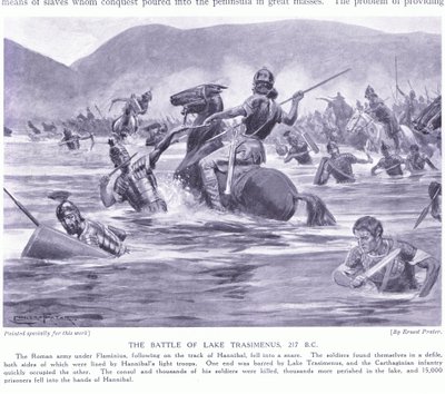 The Battle of Lake Trasimenus 217 BC by George Derville Rowlandson