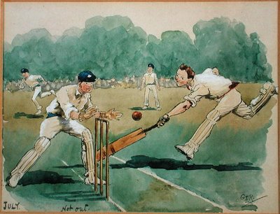 The Month of July: Cricket by George Derville Rowlandson