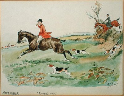 The Month of November: Hunting by George Derville Rowlandson