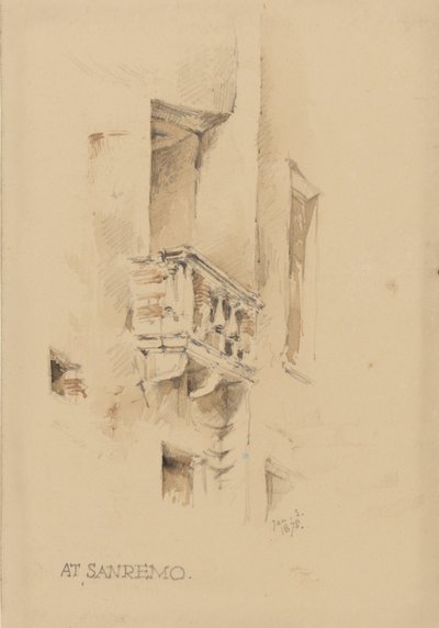 At San Remo, 3rd January 1878 by George Douglas Tinling