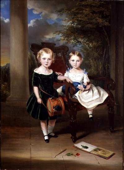 Portrait of two children called Herbert and Rose by George Duncan Beechy