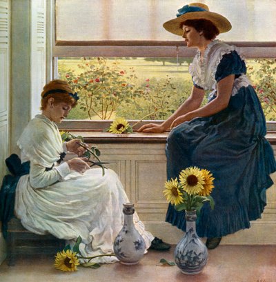 Sun and Moon Flowers by George Dunlop Leslie