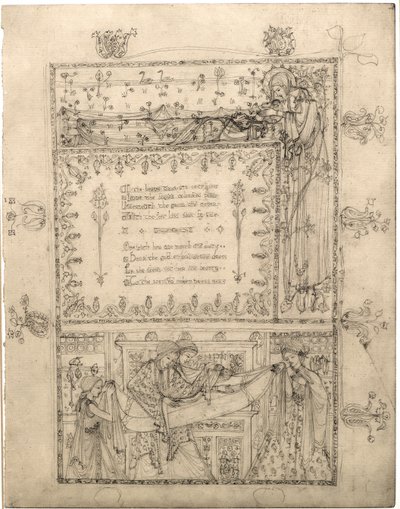 Study for an Illumination for "A Dream of a Blessed Spirit" by George Dutch Davidson