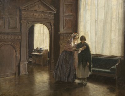 Mrs Mary Carpenter and her First Reformatory Girl, Annie Woolham, at Red Lodge, October 10th by George Edmund Butler