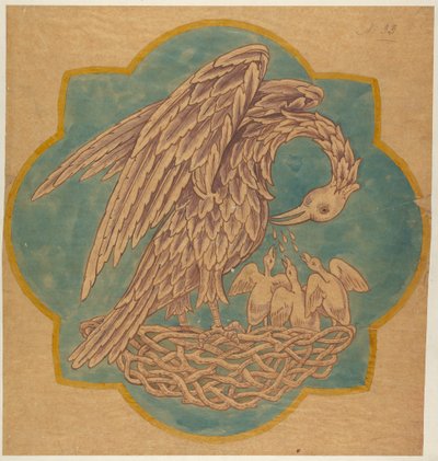 Drawing for Cope Decoration or Painted Wall by George Edmund Street