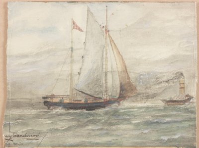 Sailing Boat by George Edward Horton