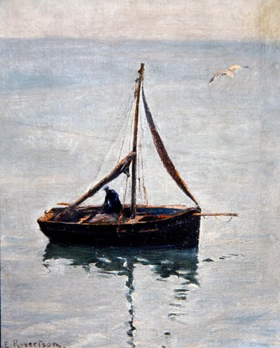 Mending the Nets, c.1910 by George Edward Robertson