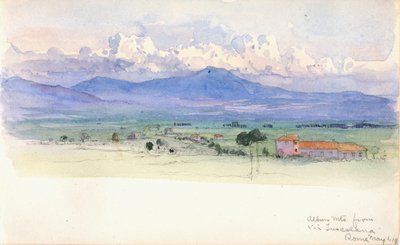 Alban Mountains from Via Tuscolana, Rome by George Elbert Burr