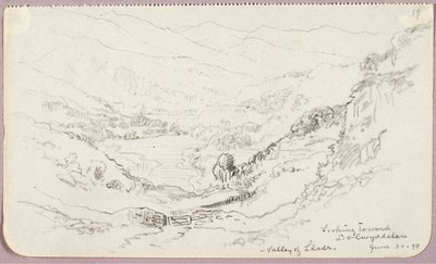 Looking toward Dolwyddelan, Valley of Lledr by George Elbert Burr