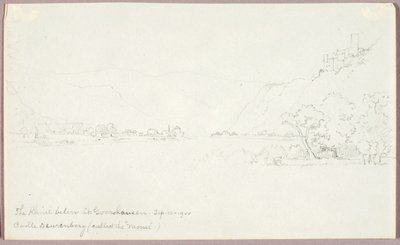 The Rhine below St. Goarshausen by George Elbert Burr
