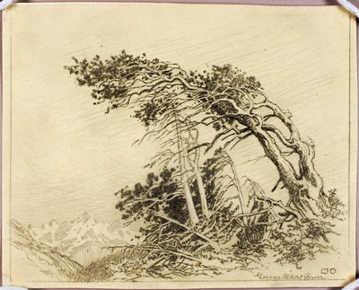 Untitled (Transfer Drawing for The Home of the Winds No. 1) by George Elbert Burr