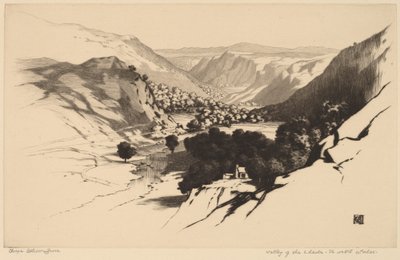 Valley of the Lledr, North Wales (no.1) by George Elbert Burr