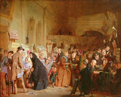 An Infant Orphan Election at the London Tavern, 1865 by George Elgar Hicks
