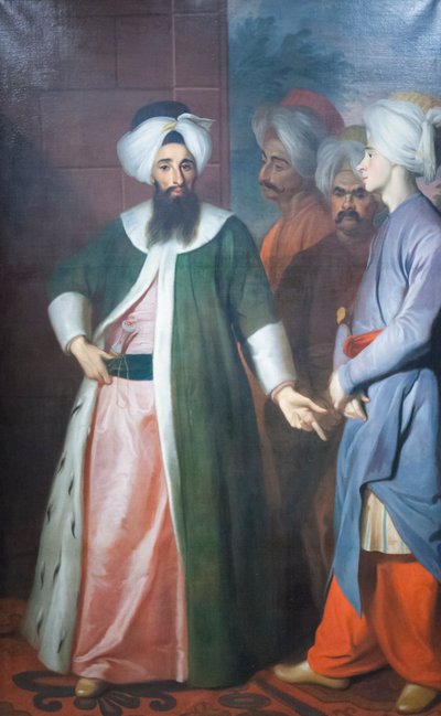 Kozbekci Mustafa Aga and his retinue, c.1727 by George Engelhardt Schroeder