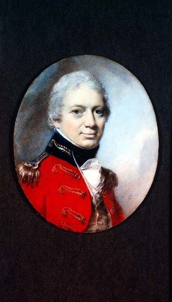 Miniature of Lt. Col. J. Houlton of the Wiltshire Militia by George Engleheart