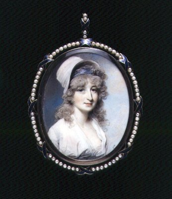 Portrait Miniature of Mrs Lindsay (?) by George Engleheart