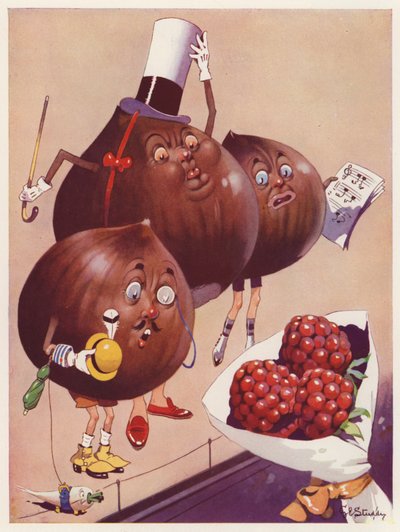 Chestnuts and a Bouquet of Raspberries by George Ernest (after) Studdy