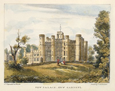 New Palace, Kew Gardens, plate 1 from Kew Gardens: A Series of Twenty-Four Drawings on Stone, engraved by Charles Hullmandel by George Ernest after Papendiek