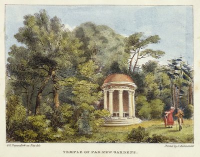 Temple of Pan, Kew Gardens, plate 12 from Kew Gardens: A Series of Twenty-Four Drawings on Stone, engraved by Charles Hullmandel, published 1820 by George Ernest after Papendiek