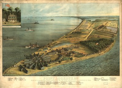 Point Lookout, Md. View of Hammond General Hospital & U.S. General Depot for Prisoners of War by George Everett