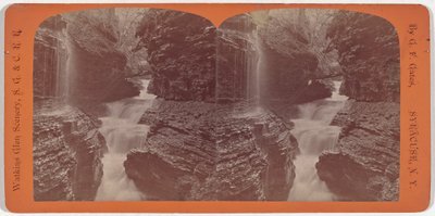 Watkins Glen Scenery, Rainbow Falls and Triple Cascades by George F. Gates