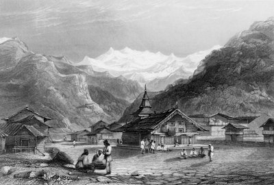 Kursalee, A Village in the Himalaya Mountains, India by George Francis White