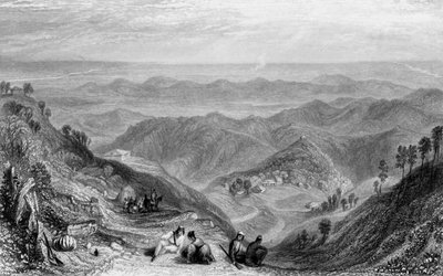 Mussooree and the Dhoon, from Landour, 1838 by George Francis White