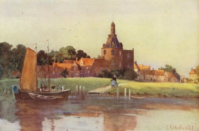 A View in the Town of Enkhuizen by George Franck Nicholls