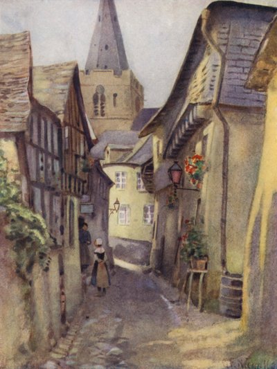 An Old Street in St Goar by George Franck Nicholls