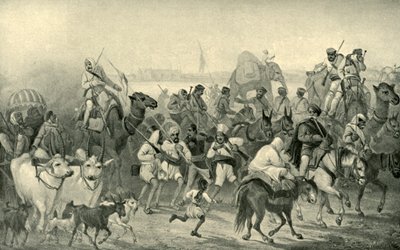 Native Auxiliaries Hurrying to Delhi, c1850s by George Francklin Atkinson