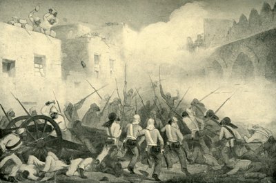 Nicholson Leading the Attack Through Delhi Streets, 1857 by George Francklin Atkinson