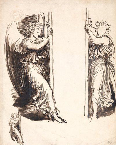 Studies for the Angels in The Court of Death by George Frederic Watts