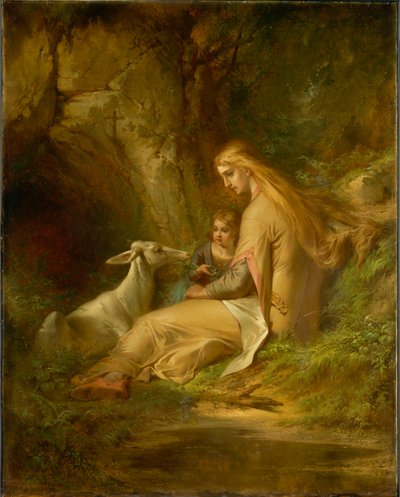 St. Genevieve of Brabant in the Forest by George Frederick Bensell