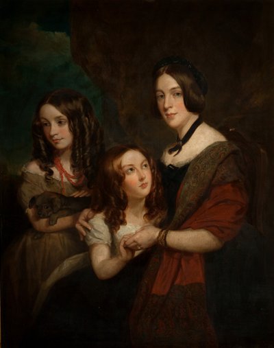 Lady Caroline Towneley with Two of Her Daughters, Caroline and Emily (copy after Francis Grant) by George Frederick Clarke