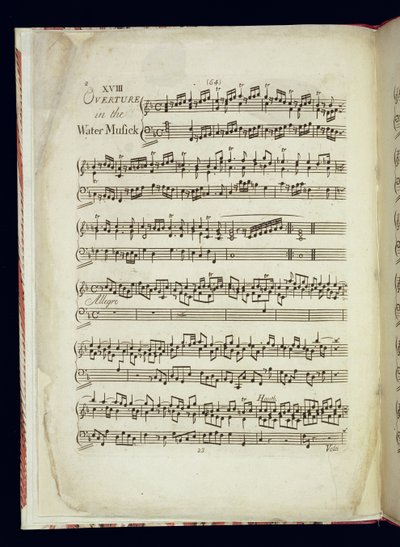 Page 1 of The Water Music by George Frederick Handel