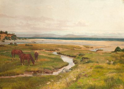 Shore Scene with Horses by George Frederick Waldo Johnson