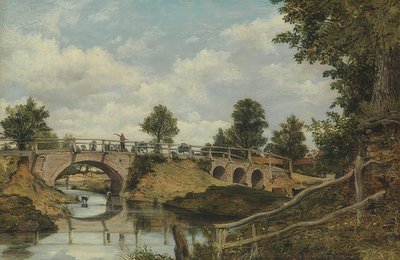 An Old Bridge at Hendon, Middlesex by George Frederick Watts