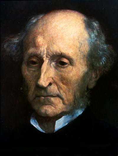 Portrait of John Stuart Mill. British philosopher and economist (1806 - 1873). by George Frederick Watts