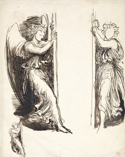 Studies for Angels in The Court of Death by George Frederick Watts