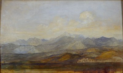 The Carrara Mountains from Pisa by George Frederick Watts