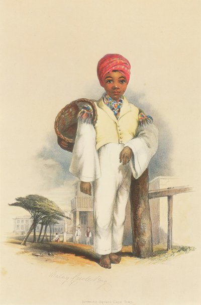 A Mixed-Race Boy, Blending Malay and East African Heritage, Cape Town by George French Angas