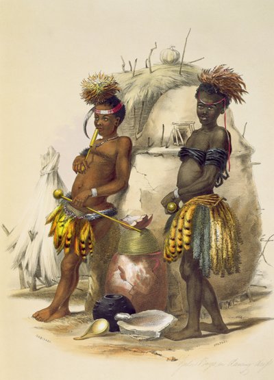 Dabiyaki and Upapazi, Zulu Boys in Dancing Dress, Plate 17 from 