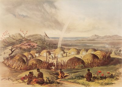 Typical Kraal Near the Umlazi River in Natal by George French Angas