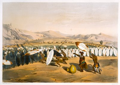 Umpanda Reviewing his Troops at Nonduengi by George French Angas