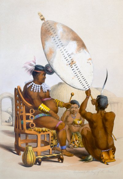 Umpanda the King of the Amazulu, 1849 by George French Angas