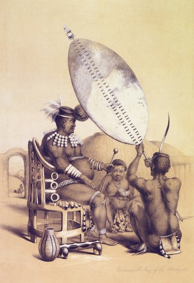 Umpanda the King of the Amazulu, 1849 by George French Angas