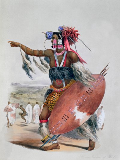 Zulu Warrior, Utimuni, Nephew of Chaka the Late Zulu King by George French Angas